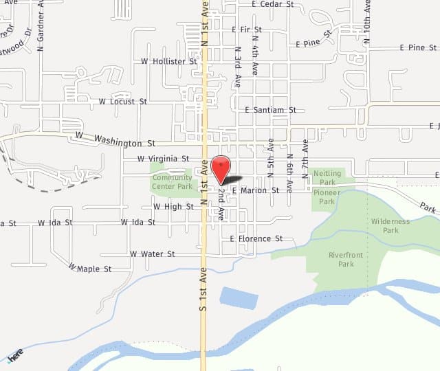 Map showing the Stayton Office